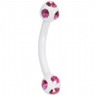 wholesale fashion crystal steel eyebrow rings