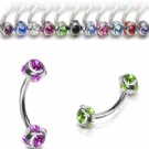 wholesale crystal steel eyebrow rings jewelry
