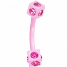 wholesale pink crystsal eyebrow rings jewelry