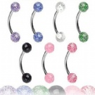 wholesale glitter eyebrow barbell