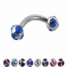 wholesale new crystal eyebrow rings jewelry