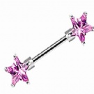 wholesale star zircon nipple rings piercing