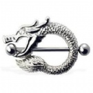 wholesale stainless steel dragon nipple ring