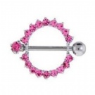 wholesale unique crystal nipple ring jewelry