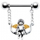 wholesale cute angel nipple ring jewelry