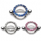 wholesale crystal nipple ring piercing jewelry