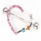 wholesale fashion heart nipple piercing ring