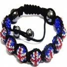 wholesale hot flag shamballa bracelet