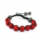 Wholesale red shamballa bracelet