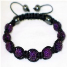 Wholesale purple shamballa bracelet
