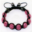 Wholesale pink shamballa bracelet