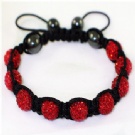 Wholesale dark red shamballa bracelet