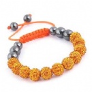Wholesale orange shamballa bracelet