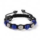 Wholesale white with blue shamballa bracelet