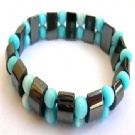 wholesale light blue opal hematite bracelet