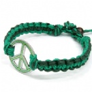 wholesale peace logo hemp bracelet