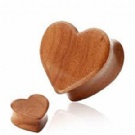Wholesale heart shape wood ear plugs