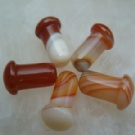 Wholesale single flare agate ear plugs