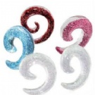 Wholesale glitter acrylic ear spiral