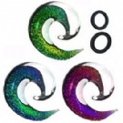 Wholesale glitter glass ear spiral