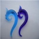 Wholesale fashion glass spiral earrings