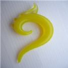 Wholesale yellow glass spiral earrings
