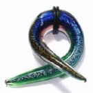Wholesale glass spiral earring plugs