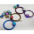 Wholesale titanium opal colored BCR rings