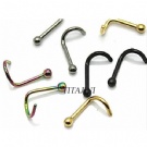 Wholesale titanium ball nose rings piercing