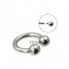 Wholesale titanium internal threaded circular barbell