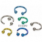 Wholesale titanium internal threaded colored circular barbell
