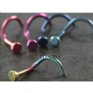Wholesale titanium colored flat nose rings
