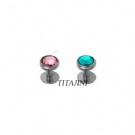 Wholesale titanium flat gem anchor dermal