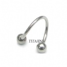 Wholesale titanium spiral barbell piercing