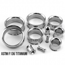Wholesale titanium internal threaded double flared ear plugs