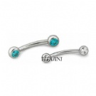 Wholesale titanium internal threaded gem faced banana