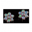 Wholesale titanium opal flower dermal anchor top