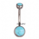 Wholesale titanium turquoise navel rings