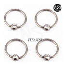 Wholesale titanium jeweled BCR piercing rings