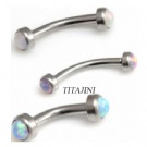 Wholesale titanium internal threaded opal banana piercing
