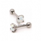 Wholesale titanium opal prong set ear Tragus Cartilage