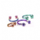 Wholesale titanium colored circular barbell