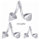 Wholesale titanium spike sprial barbell