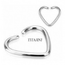 Wholesale titanium heart clip earrings