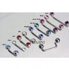 Wholesale titanium jeweled surface barbell