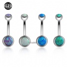 Wholesale titanium opal navel rings