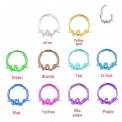 1PC Titanium snakelike Cartilage Nasal Septum Ring Hinged segment rings Nose Ring Clicker Ear Cartilage Body Piercing Jewelry