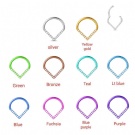 F136 Titanium Piercings Heart Septum Helix Piercing Nose Rings Hinged segment rings With Clear zircon