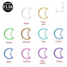 F136 Titanium Piercing Nose Ring Hinged segment rings Moon shaped Ear Cartiliage Tragus Helix Nose Stud Jewelry