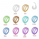 G23 Titanium Ear and nose ring Hinged segment rings three ring diamond inlaid ear bone ring Closed loop Piercing jewelry